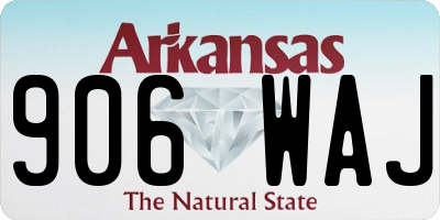 AR license plate 906WAJ