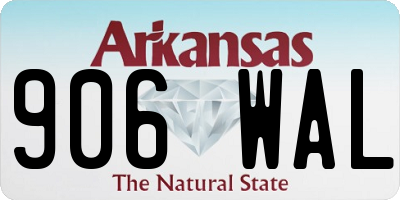 AR license plate 906WAL