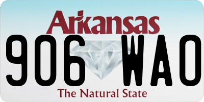 AR license plate 906WAO