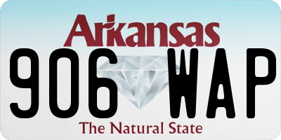AR license plate 906WAP