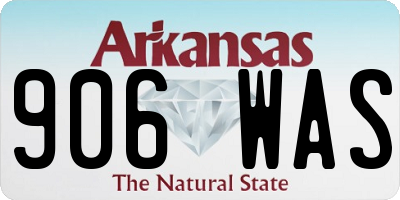 AR license plate 906WAS