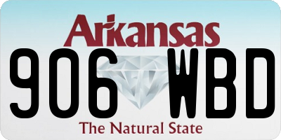 AR license plate 906WBD