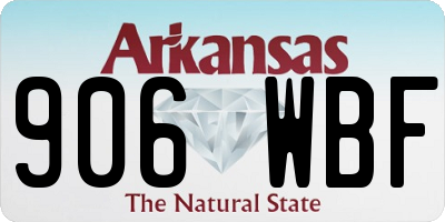 AR license plate 906WBF