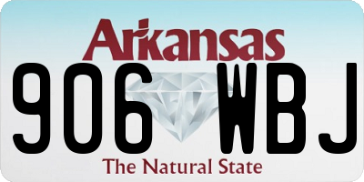 AR license plate 906WBJ