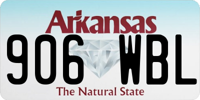 AR license plate 906WBL