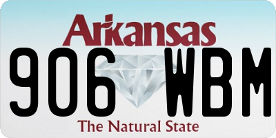 AR license plate 906WBM