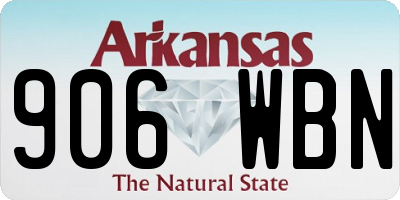 AR license plate 906WBN
