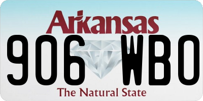AR license plate 906WBO