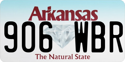 AR license plate 906WBR