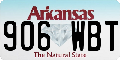 AR license plate 906WBT