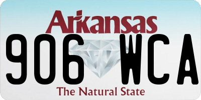 AR license plate 906WCA