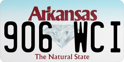AR license plate 906WCI