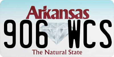 AR license plate 906WCS