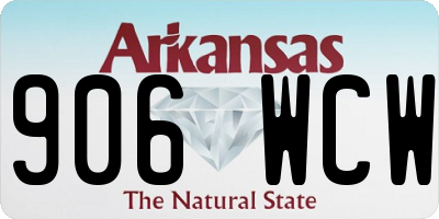 AR license plate 906WCW
