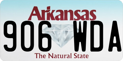 AR license plate 906WDA