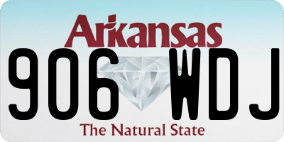 AR license plate 906WDJ