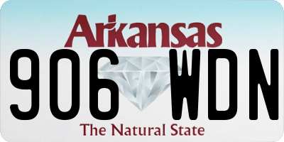 AR license plate 906WDN