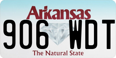 AR license plate 906WDT