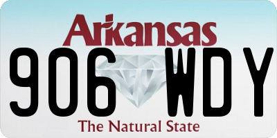 AR license plate 906WDY