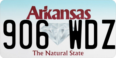 AR license plate 906WDZ