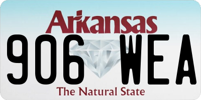 AR license plate 906WEA