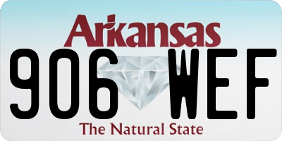 AR license plate 906WEF