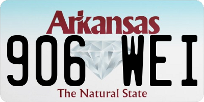 AR license plate 906WEI
