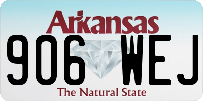 AR license plate 906WEJ