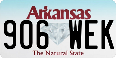 AR license plate 906WEK