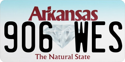 AR license plate 906WES