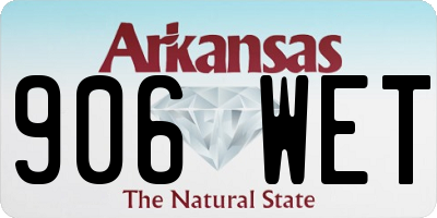 AR license plate 906WET