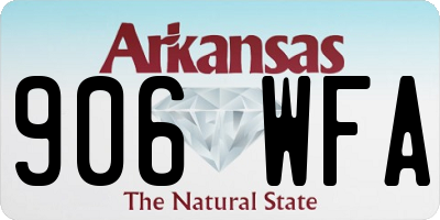AR license plate 906WFA