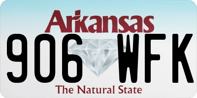 AR license plate 906WFK