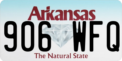AR license plate 906WFQ
