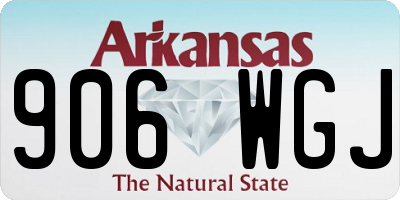 AR license plate 906WGJ