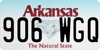 AR license plate 906WGQ