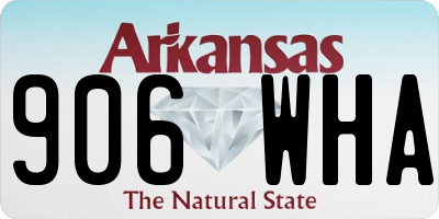 AR license plate 906WHA