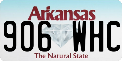 AR license plate 906WHC