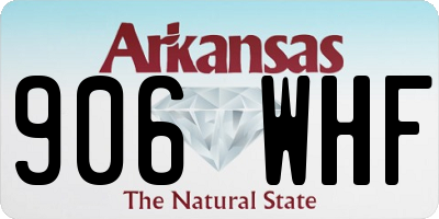 AR license plate 906WHF