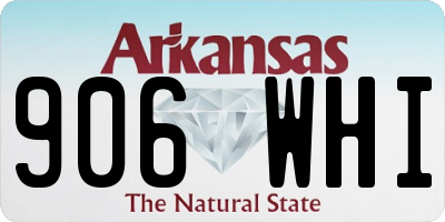 AR license plate 906WHI