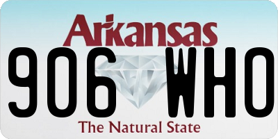 AR license plate 906WHO