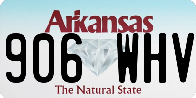 AR license plate 906WHV