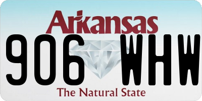 AR license plate 906WHW