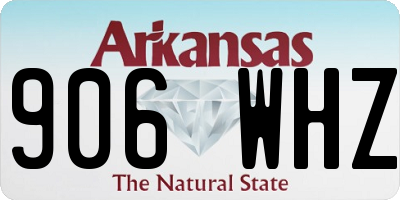 AR license plate 906WHZ
