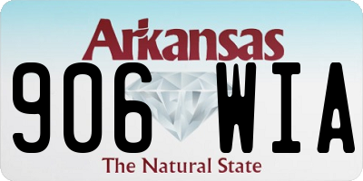 AR license plate 906WIA