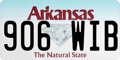 AR license plate 906WIB