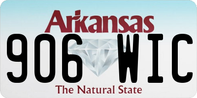 AR license plate 906WIC