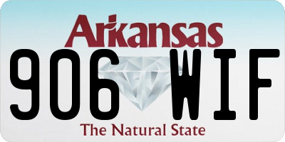 AR license plate 906WIF