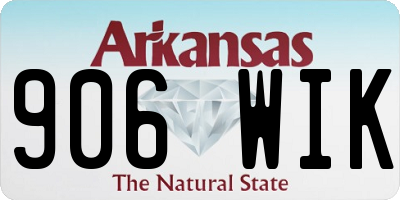 AR license plate 906WIK