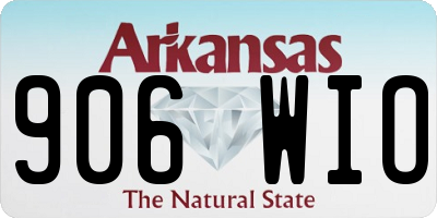AR license plate 906WIO
